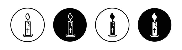 Easter candle icon vector