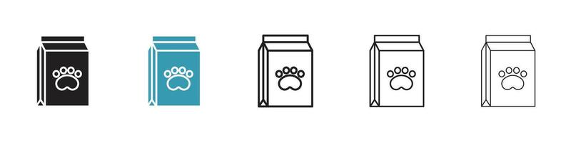 Pet food package icon vector