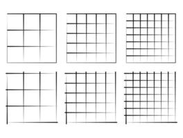 Horizontal grid lines in graph style, grid shapes vector design.