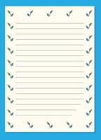 Empty writing sheets with line paper templates. vector