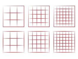 Horizontal grid lines in graph style, grid shapes vector design.