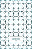 abstract crossed shape flowers pattern vector