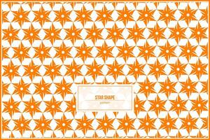simple star shape pattern withe bright orange dominant color vector