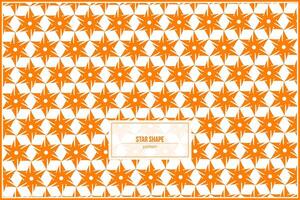 simple star shape pattern withe bright orange dominant color vector