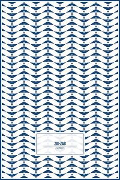 zig-zag wave pattern with creative blue color vector