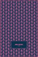 simple abstract shape pattern with bright pink ornament and dark background vector