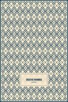 creative rhombus pattern with light cream background color vector