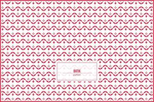 lovely pink batik pattern with zig zag leaf and multiple simple ornaments vector