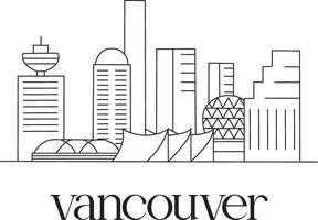 Vancouver línea dibujar gratis vector