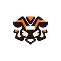 sencillo Tigre cabeza ilustración logo diseño, resumen animal Tigre cabeza logo para tu diseño vector