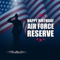 Happy birthday US Air Force Reserve April 14 Background Vector Illustration