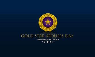 Happy Gold Star Spouses Day Background Vector Illustration