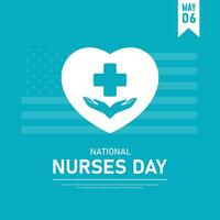 National Nurses Day May 06 Background vector illustration