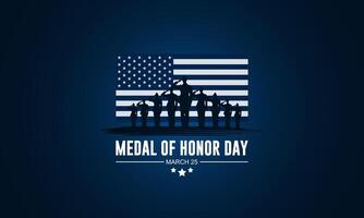 Happy National Medal Of Honor Day Background Vector Illustration