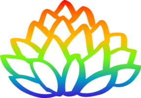 regenbooggradiënt lijntekening cartoon stapel bladeren png