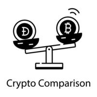 Crypto Trading Line Icon vector