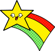 comic book style cartoon shooting rainbow star png