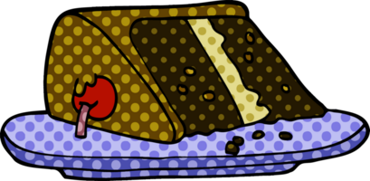 cartoon doodle slice of cake png