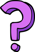 cartoon doodle question mark png