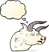 cartoon angry bull head with thought bubble png