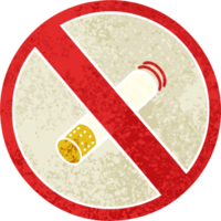 retro illustration style cartoon no smoking allowed sign png