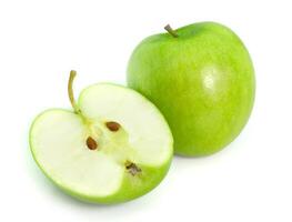 green apple on white backgrounds photo