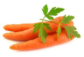 Young carrot with parsley photo