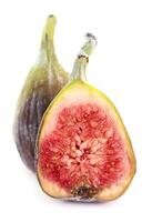 Fig closeup on white backgrounds photo