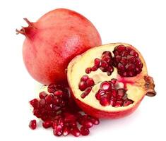 Pomegranate fruit on white backgrounds photo