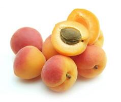 sweet  apricot on white backgrounds photo