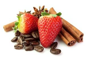 Strawberry with coffee and spice photo