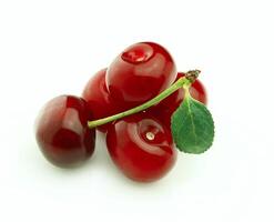 cherries on white backgrounds photo