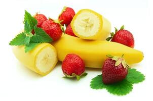 Strawberry with banana photo