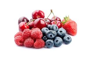 Sweet berry on white backgrounds photo