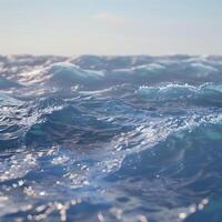 ai generado calmante Oceano olas foto