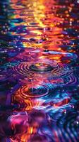 AI generated Water reflection colorfull photo