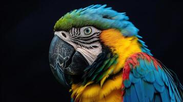 AI generated Native colored parrot photo