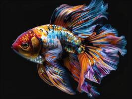 AI generated Colored small fish photo