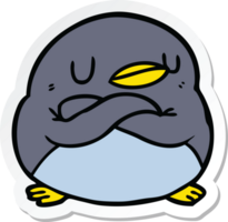 sticker of a cartoon penguin png