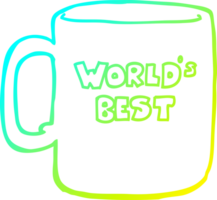 cold gradient line drawing worlds best mug png