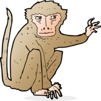 macaco malvado dos desenhos animados png