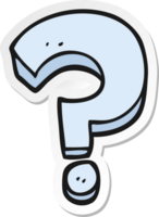 sticker of a cartoon question mark png