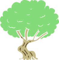 flat color style cartoon tree png