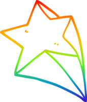 rainbow gradient line drawing cartoon stars png