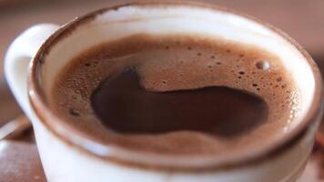 a cup of turkish coffee on table video