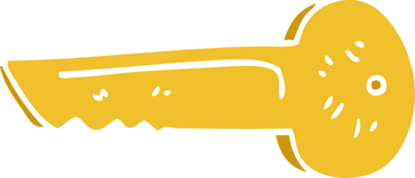 dessin animé doodle clé d'or png