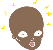 dessin animé doodle tête chauve png