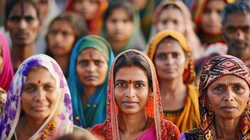 ai generado étnico variedad grupo de indio personas en India foto