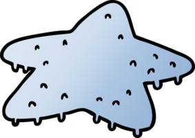 hand drawn gradient cartoon doodle of a star fish png