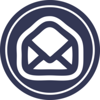 envelope letter circular icon symbol png